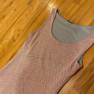 Coral and Grey Bodycon Dress